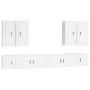 Set de muebles de TV 8 pzas madera contrachapada blanco brillo de vidaXL, Muebles TV - Ref: Foro24-3188704, Precio: 417,58 €,...