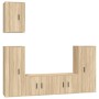 Set de muebles para TV 5 pzas madera contrachapada roble Sonoma de vidaXL, Muebles TV - Ref: Foro24-3188777, Precio: 225,83 €...