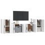 4-piece TV furniture set, glossy white plywood by vidaXL, TV Furniture - Ref: Foro24-3188544, Price: 146,87 €, Discount: %