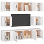 Set de muebles para TV 8 piezas madera contrachapada blanco de vidaXL, Muebles TV - Ref: Foro24-3188670, Precio: 260,99 €, De...