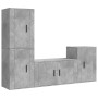 Set de muebles de TV 4 pzas madera contrachapada gris hormigón de vidaXL, Muebles TV - Ref: Foro24-3188610, Precio: 147,74 €,...