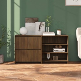 2-teiliges Sideboard aus Eichenholz in Braun von vidaXL, Sideboards - Ref: Foro24-3098088, Preis: 119,99 €, Rabatt: %