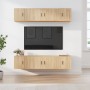 TV furniture set 6 pieces sonoma oak plywood by vidaXL, TV Furniture - Ref: Foro24-3188657, Price: 232,78 €, Discount: %