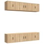 TV furniture set 6 pieces sonoma oak plywood by vidaXL, TV Furniture - Ref: Foro24-3188657, Price: 232,99 €, Discount: %