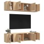 TV furniture set 6 pieces sonoma oak plywood by vidaXL, TV Furniture - Ref: Foro24-3188657, Price: 232,99 €, Discount: %