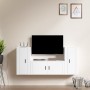 Set de muebles de TV 3 piezas madera contrachapada blanco de vidaXL, Muebles TV - Ref: Foro24-3188534, Precio: 164,58 €, Desc...