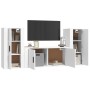 Set de muebles de TV 3 piezas madera contrachapada blanco de vidaXL, Muebles TV - Ref: Foro24-3188534, Precio: 164,58 €, Desc...