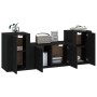 3-piece black plywood TV furniture set by vidaXL, TV Furniture - Ref: Foro24-3188503, Price: 136,29 €, Discount: %