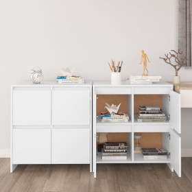 Sideboards 2 Einheiten aus weißem Sperrholz 70x41x75 cm von vidaXL, Sideboards - Ref: Foro24-3098089, Preis: 177,83 €, Rabatt: %