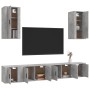 TV furniture set 6 pieces concrete gray plywood by vidaXL, TV Furniture - Ref: Foro24-3188690, Price: 232,50 €, Discount: %