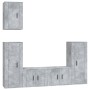 TV furniture set 5 pieces concrete gray plywood by vidaXL, TV Furniture - Ref: Foro24-3188778, Price: 215,99 €, Discount: %