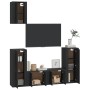 5-piece black plywood TV furniture set by vidaXL, TV Furniture - Ref: Foro24-3188575, Price: 216,86 €, Discount: %