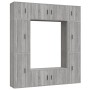 TV furniture set 8 pieces Sonoma gray plywood by vidaXL, TV Furniture - Ref: Foro24-3188644, Price: 376,33 €, Discount: %