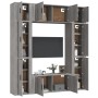 TV furniture set 8 pieces Sonoma gray plywood by vidaXL, TV Furniture - Ref: Foro24-3188644, Price: 376,33 €, Discount: %