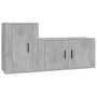 TV furniture set 2 pieces concrete gray plywood by vidaXL, TV Furniture - Ref: Foro24-3188466, Price: 81,99 €, Discount: %