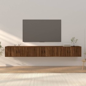 Wand-TV-Möbel 3 Stück braune Eiche 100x34,5x40 cm von vidaXL, TV-Möbel - Ref: Foro24-3188381, Preis: 214,99 €, Rabatt: %