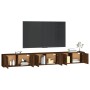 Wall TV furniture 3 pcs brown oak 100x34.5x40 cm by vidaXL, TV Furniture - Ref: Foro24-3188381, Price: 214,99 €, Discount: %