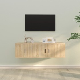 TV furniture set 2 pieces sonoma oak plywood by vidaXL, TV Furniture - Ref: Foro24-3188425, Price: 94,13 €, Discount: %