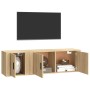 Set de muebles para TV 2 pzas madera contrachapada roble sonoma de vidaXL, Muebles TV - Ref: Foro24-3188425, Precio: 94,99 €,...