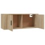 Set de muebles para TV 2 pzas madera contrachapada roble sonoma de vidaXL, Muebles TV - Ref: Foro24-3188425, Precio: 94,99 €,...