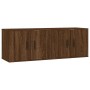 Wall TV cabinets 2 pcs brown oak 57x34.5x40 cm by vidaXL, TV Furniture - Ref: Foro24-3188341, Price: 90,99 €, Discount: %