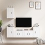 5-piece white plywood TV furniture set by vidaXL, TV Furniture - Ref: Foro24-3188566, Price: 182,47 €, Discount: %