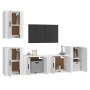 5-piece white plywood TV furniture set by vidaXL, TV Furniture - Ref: Foro24-3188566, Price: 182,47 €, Discount: %