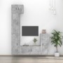 TV furniture set 5 pieces concrete gray plywood by vidaXL, TV Furniture - Ref: Foro24-3188802, Price: 258,99 €, Discount: %