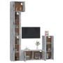 TV furniture set 5 pieces concrete gray plywood by vidaXL, TV Furniture - Ref: Foro24-3188802, Price: 258,99 €, Discount: %