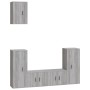 TV furniture set 5 pieces Sonoma gray plywood by vidaXL, TV Furniture - Ref: Foro24-3188580, Price: 217,59 €, Discount: %