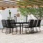 Juego de comedor para jardín 9 piezas negro de vidaXL, Conjuntos de jardín - Ref: Foro24-3099172, Precio: 972,99 €, Descuento: %