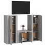 Set de muebles para TV 3 pzas madera contrachapada gris Sonoma de vidaXL, Muebles TV - Ref: Foro24-3188748, Precio: 146,99 €,...