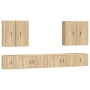 Set de muebles para TV 8 pzas madera contrachapada roble Sonoma de vidaXL, Muebles TV - Ref: Foro24-3188705, Precio: 397,99 €...