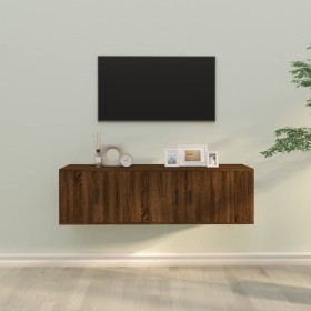 TV furniture set, 2 pieces, plywood, brown oak by vidaXL, TV Furniture - Ref: Foro24-3188429, Price: 98,99 €, Discount: %