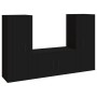 3-piece TV furniture set made of black plywood by vidaXL, TV Furniture - Ref: Foro24-3188751, Price: 172,65 €, Discount: %