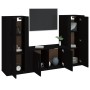 3-piece TV furniture set made of black plywood by vidaXL, TV Furniture - Ref: Foro24-3188751, Price: 172,65 €, Discount: %