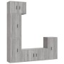 TV furniture set 5 pieces Sonoma gray plywood by vidaXL, TV Furniture - Ref: Foro24-3188620, Price: 245,29 €, Discount: %