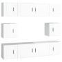 Set de muebles de TV 8 pzas madera contrachapada blanco brillo de vidaXL, Muebles TV - Ref: Foro24-3188672, Precio: 297,21 €,...