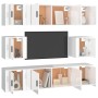 Set de muebles de TV 8 pzas madera contrachapada blanco brillo de vidaXL, Muebles TV - Ref: Foro24-3188672, Precio: 297,21 €,...