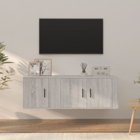 TV furniture set 2 pieces Sonoma gray plywood by vidaXL, TV Furniture - Ref: Foro24-3188412, Price: 78,08 €, Discount: %