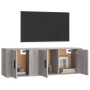 TV furniture set 2 pieces Sonoma gray plywood by vidaXL, TV Furniture - Ref: Foro24-3188412, Price: 78,29 €, Discount: %