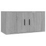 TV furniture set 2 pieces Sonoma gray plywood by vidaXL, TV Furniture - Ref: Foro24-3188412, Price: 78,29 €, Discount: %