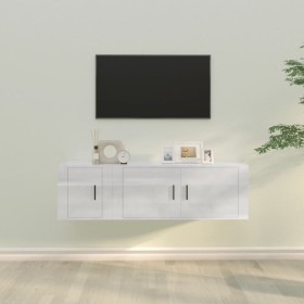 TV furniture set 2 pieces glossy white plywood by vidaXL, TV Furniture - Ref: Foro24-3188424, Price: 96,58 €, Discount: %