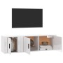 TV furniture set 2 pieces glossy white plywood by vidaXL, TV Furniture - Ref: Foro24-3188424, Price: 96,51 €, Discount: %