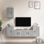 TV furniture set 5 pieces concrete gray plywood by vidaXL, TV Furniture - Ref: Foro24-3188570, Price: 176,62 €, Discount: %