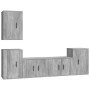 TV furniture set 5 pieces concrete gray plywood by vidaXL, TV Furniture - Ref: Foro24-3188570, Price: 176,62 €, Discount: %