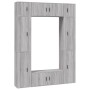 Set de muebles para TV 8 pzas madera contrachapada gris Sonoma de vidaXL, Muebles TV - Ref: Foro24-3188820, Precio: 397,21 €,...