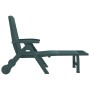 Folding lounger with green PP wheels by vidaXL, Loungers - Ref: Foro24-364697, Price: 112,35 €, Discount: %