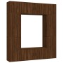 TV furniture set 8 pieces brown oak plywood by vidaXL, TV Furniture - Ref: Foro24-3188645, Price: 413,69 €, Discount: %