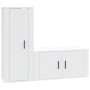 2-piece white plywood TV furniture set by vidaXL, TV Furniture - Ref: Foro24-3188726, Price: 105,58 €, Discount: %